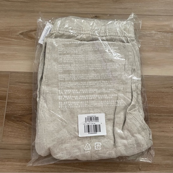 Old Navy High-Waisted Cropped Linen-Blend Tapered Pants in Flax Linen M - Picture 4 of 8